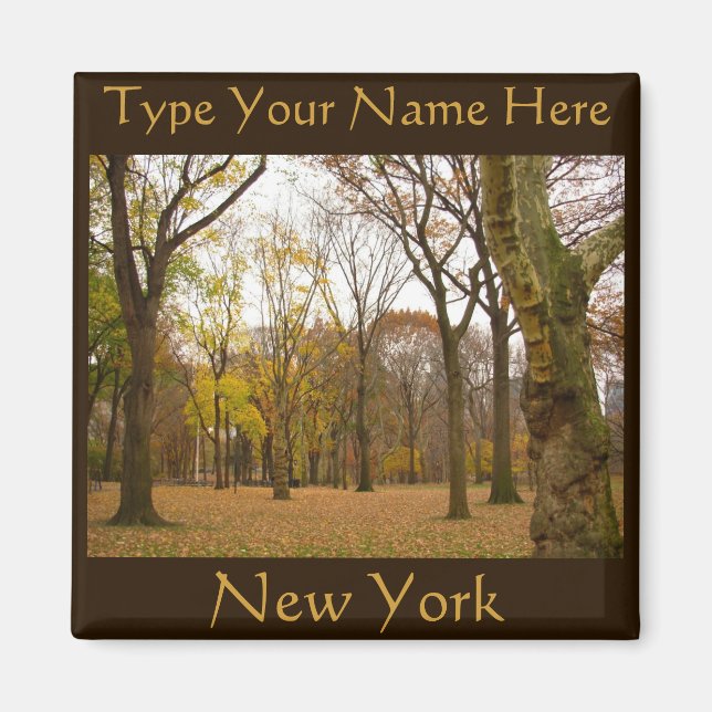 New York Fridge Magnet Personalised NYC Magnet (Front)