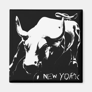 New York Fridge Magnets Bull Statue NYC Souvenirs
