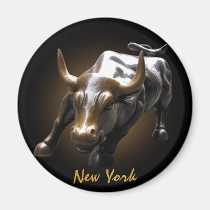 New York Fridge Magnets Bull Statue NYC Souvenirs