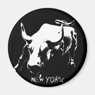 New York Fridge Magnets Bull Statue NYC Souvenirs
