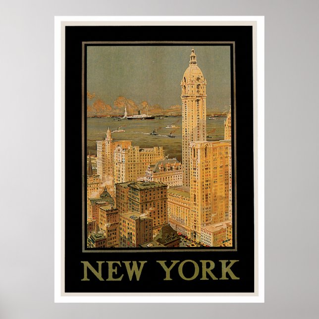New York from Glasgow Poster (Front)
