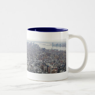 New York from the Empire State Building Two-Tone Coffee Mug