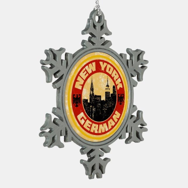 New York German American Christmas Tree Ornament (Left)