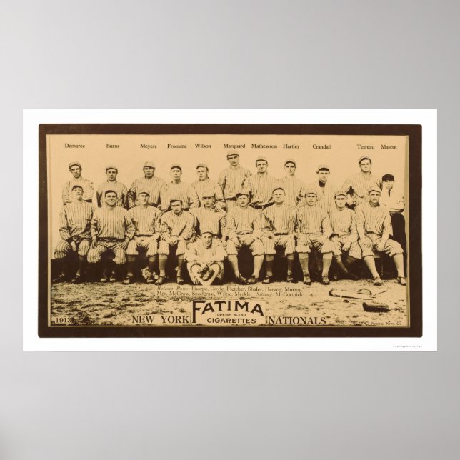 New York Giants Baseball 1913 Poster (Front)