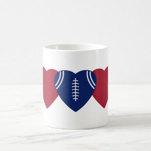 New York Giants Football Heart Design Coffee Mug