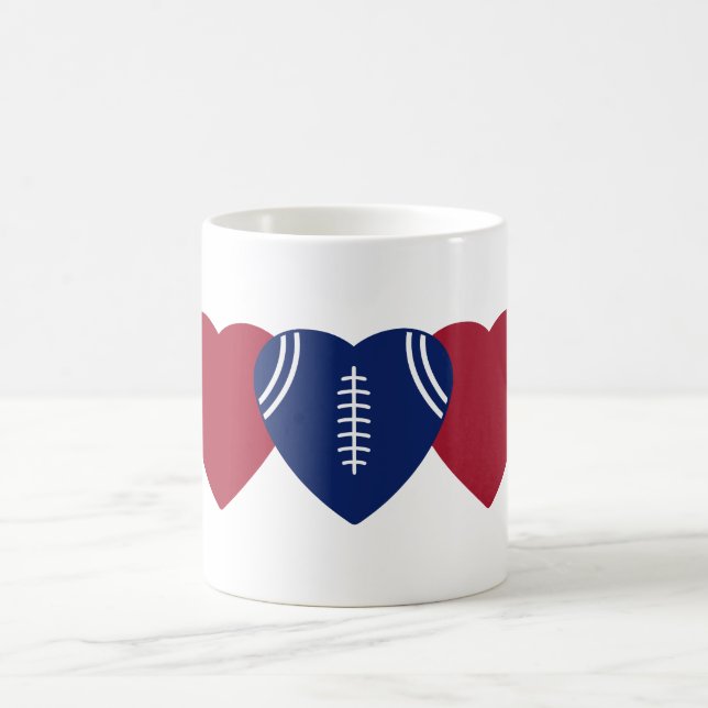 New York Giants Football Heart Design Coffee Mug (Center)