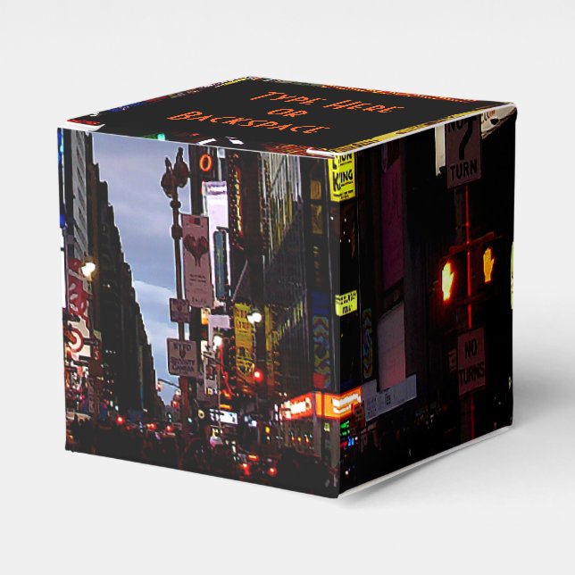 New York Gift Box Personalised Times Square Boxes (Front Side)