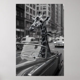 New York Giraffe Poster