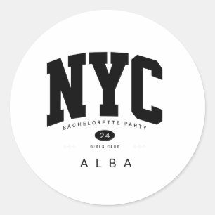 new york girls weekend classic round sticker