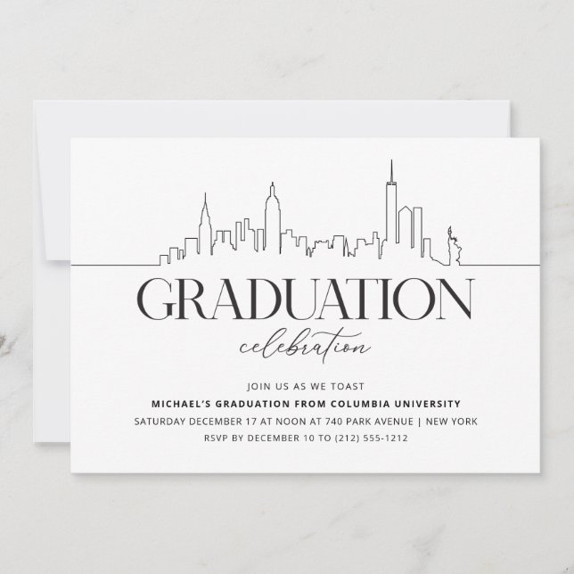 New York Graduation  Invitation (Front)
