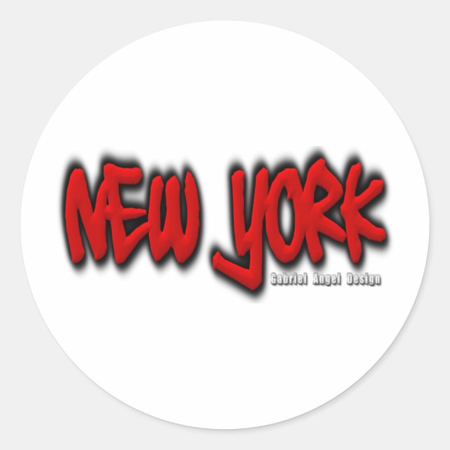 New York Graffiti Classic Round Sticker (Front)