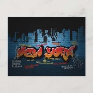 New York Grafitti Postcard