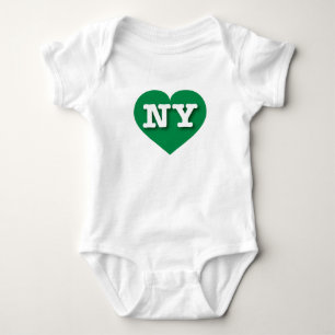 New York Green Heart - I love NY Baby Bodysuit