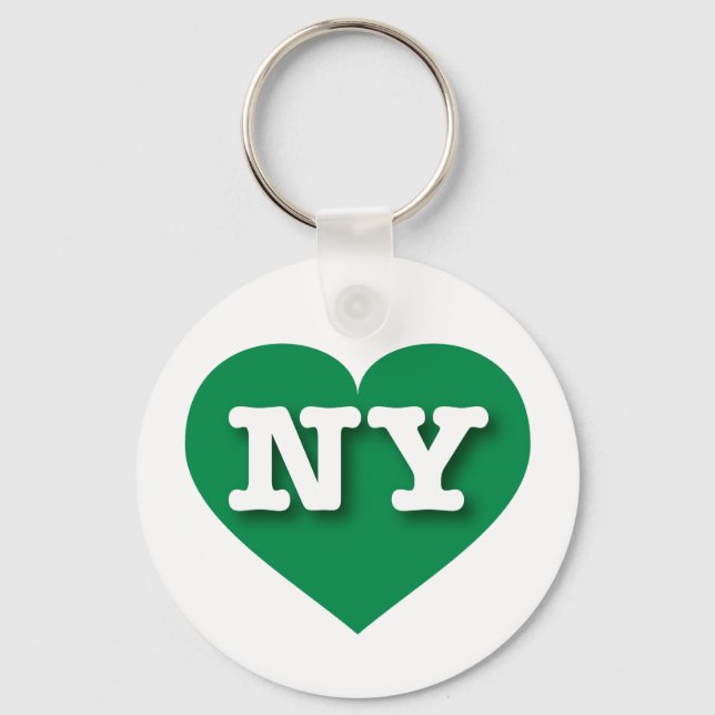 New York Green Heart - I love NY Key Ring (Front)