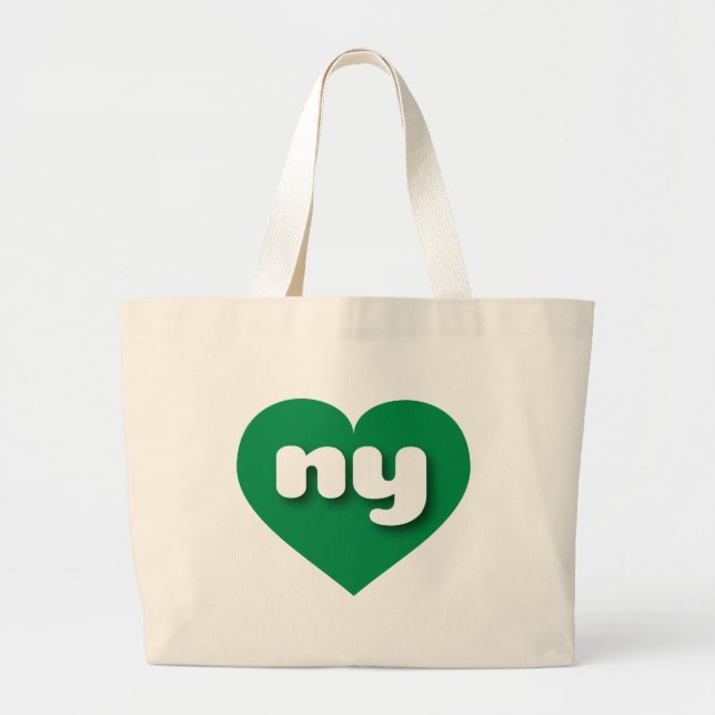 New York green heart - I love ny Large Tote Bag (Front)