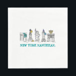 New York Hanukkah Chanukah NYC Jewish Holidays Napkin<br><div class="desc">Napkins feature an original marker illustration of NYC buildings "dressed up" for Hanukkah!

This Chanukah illustration is also available on other products. Don't see what you're looking for? Need help with customisation? Contact Rebecca to have something designed just for you.</div>