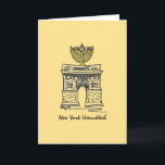 New York Hanukkah Washington Square Menorah Candle Holiday Card<br><div class="desc">Greeting card features an original illustration of NYC's Washington Square arch, "dressed up" for Hanukkah with a menorah on top. This design is also available on other products. Lots of additional food prints are also available from this shop. Don't see what you're looking for? Need help with customisation? Contact Rebecca...</div>