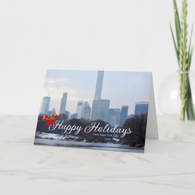 New York Happy Holidays Greeting Card Christmas (Front)