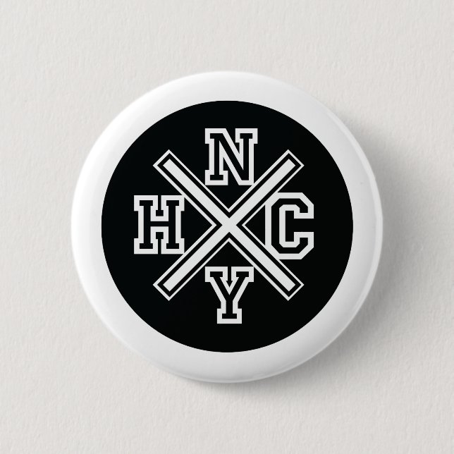 New York Hardcore 6 Cm Round Badge (Front)