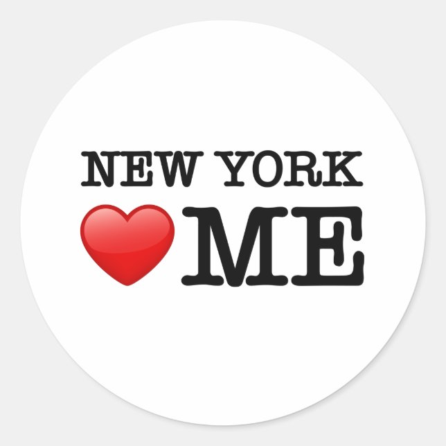 New York Heart ME Classic Round Sticker (Front)