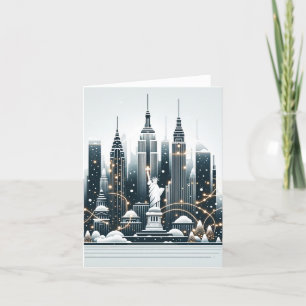 New York Holiday Elegance - Customizable Card