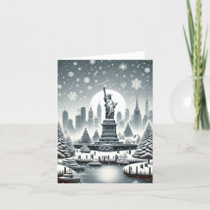 New York Holiday Elegance. Customizable Card