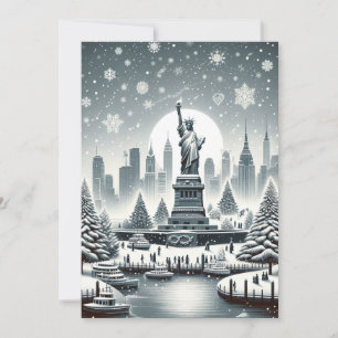 "New York Holiday Elegance. Customizable Cards