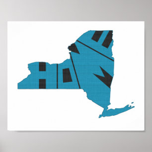New York Home State Poster