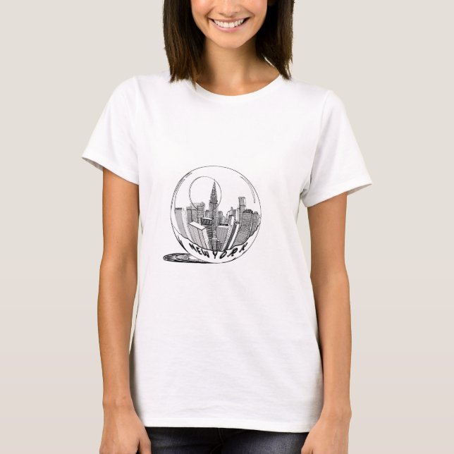 New York in a glass ball T-Shirt (Front)