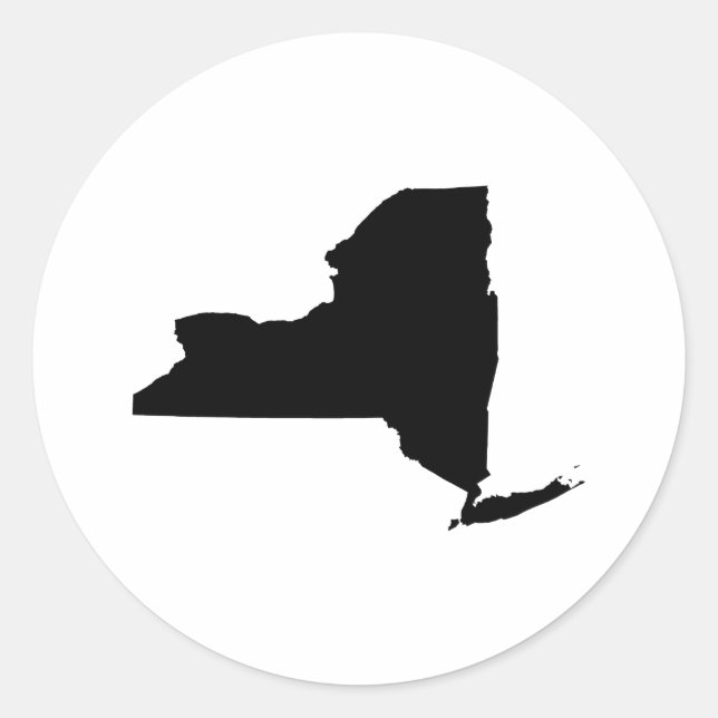 New York in Black and White Classic Round Sticker (Front)