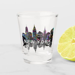 New York in graffiti  Shot Glass