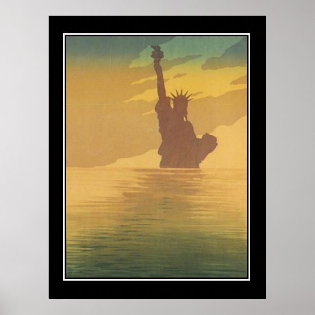 New York in the mist Vintage Poster (Front)