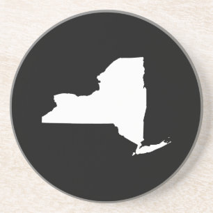 New York in White and Black Coaster