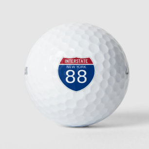 New York Interstate Sign Golf Balls
