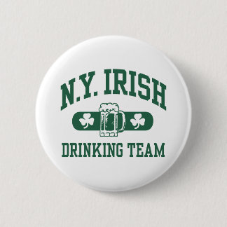 New York Irish Drinking Team 6 Cm Round Badge