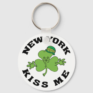 New York Irish Kiss Me Gift Key Ring