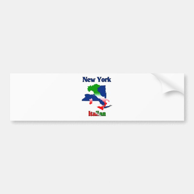 New York Italian Bumper Sticker (Front)