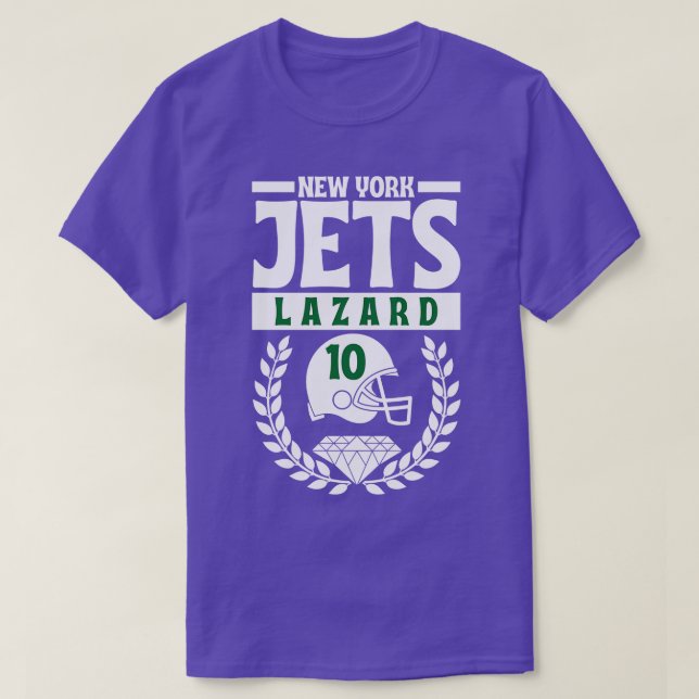New York Jets Allen Lazard 10 Helmet American T-Shirt (Design Front)