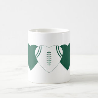 New York Jets Football Heart Design Coffee Mug