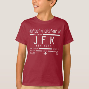 New York JFK International Airport Code Kids T-Shirt