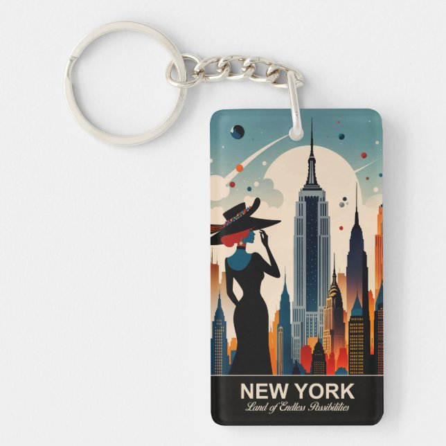 New York: Land of Endless Possibilities Key Ring (Front)