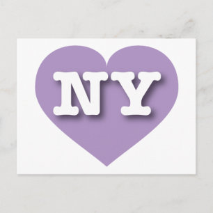 New York Lavender Heart - I love NY Postcard