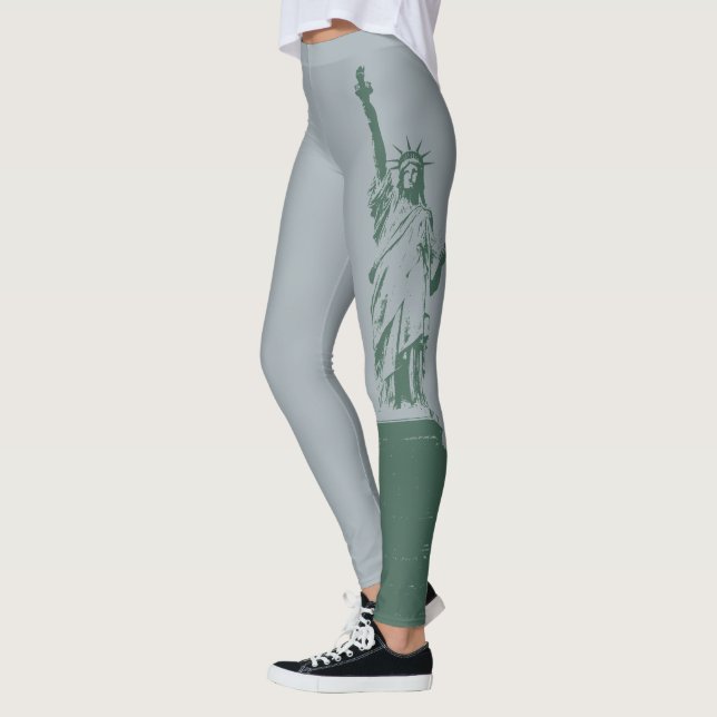 New York Leggings Statue of Liberty Stretchy Pants (Left)