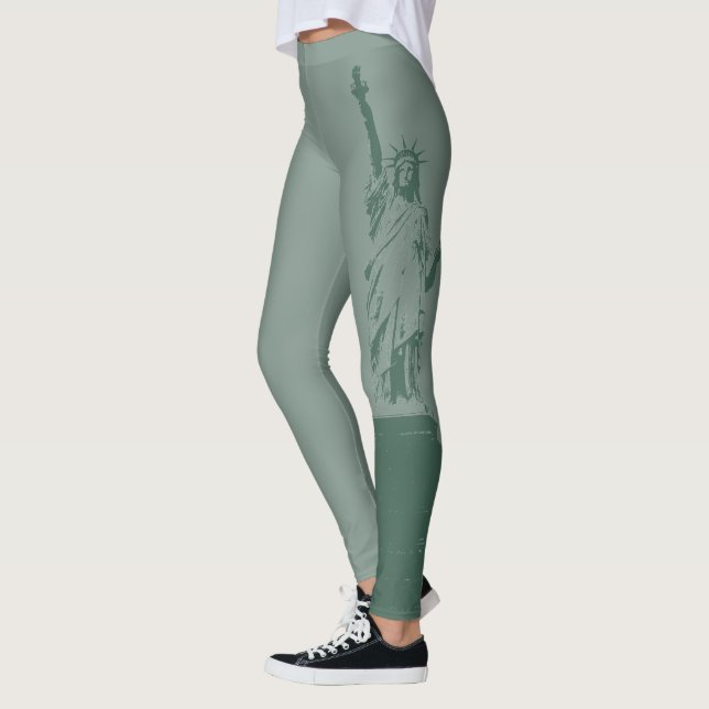 New York Leggings Statue of Liberty Stretchy Pants (Left)