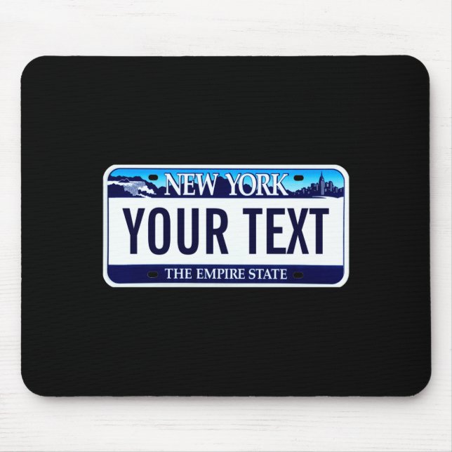 New York License Plate _1  Mouse Mat (Front)