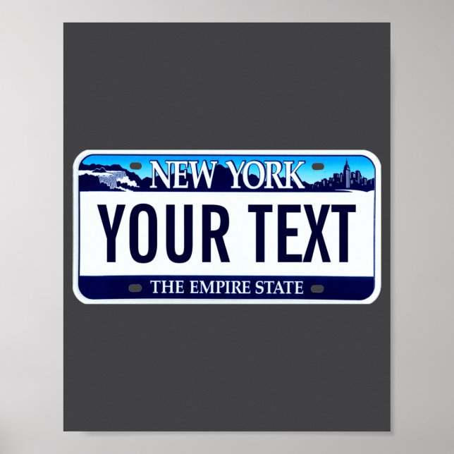 New York License Plate _1  Poster (Front)