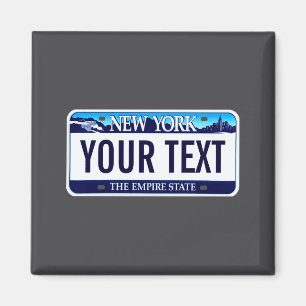 New York License Plate Magnet