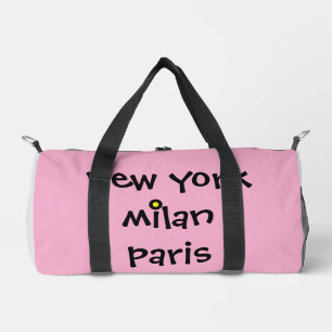 New York London Milan Ibiza Duffle Travel Gym Bag