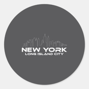 New York Long Island City  Classic Round Sticker