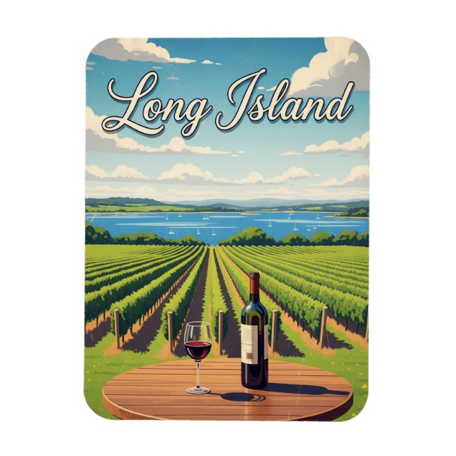 New York Long Island Magnet (Vertical)